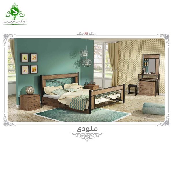 تخت خواب دو نفره مدل ملودی