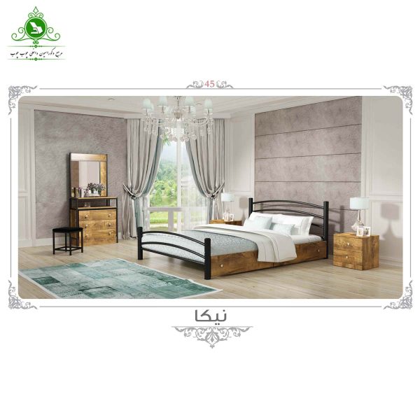 تخت خواب دو نفره مدل نیکا