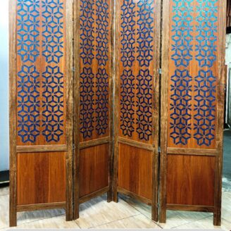 پاراوان طلقی دوجداره طلایی-آبی 4001
