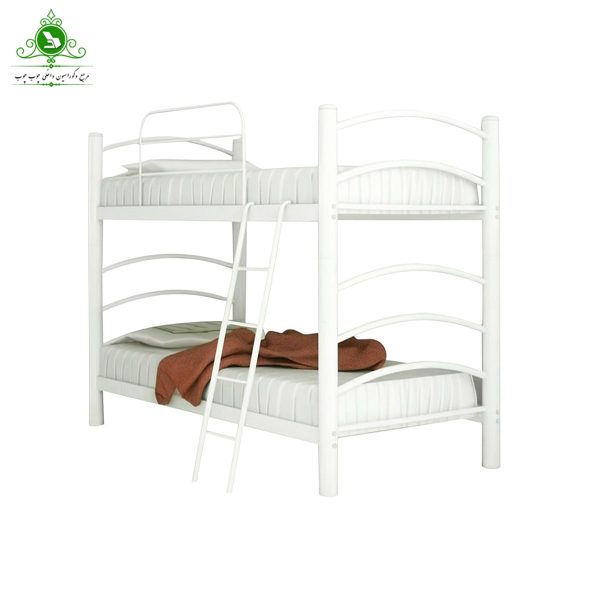 تخت خواب دو طبقه مدل شادی سفید