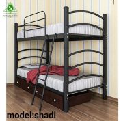 تخت خواب دو طبقه مدل شادی مشکی