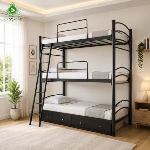 تخت خواب سه طبقه مدل شادی