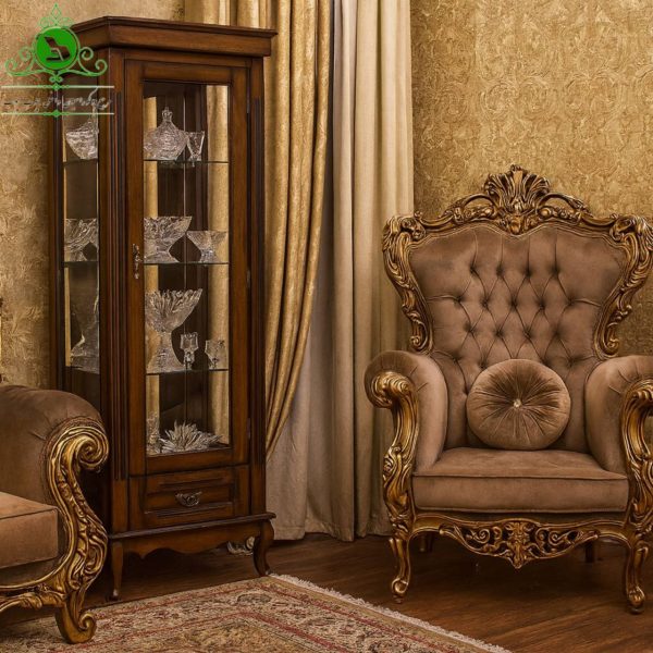 photo_2025-09-06_10-50-13 ویترین بوفه مدل آوین رنگ قهوه ای