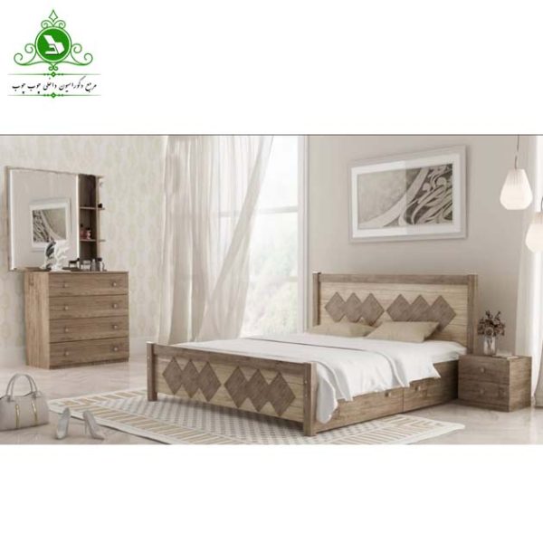 تخت خواب دو نفره مدل لوزی تخت خواب دو نفره مدل لوزی