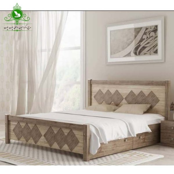 تخت خواب دو نفره مدل لوزی تخت خواب دو نفره مدل لوزی