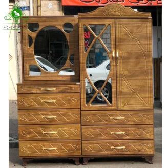Cupboard and drawer set with round mirror model