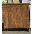 Three-door shoe rack with wave metal base_2