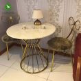 Dining table and chairs for two, bow tie model