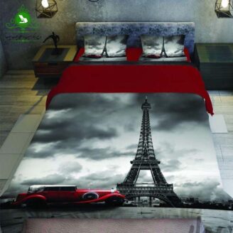 Eiffel tower model single bedspread