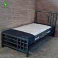 تخت خواب یک نفره رئال فلزی مشکی