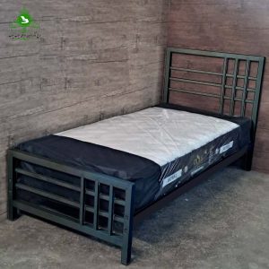 تخت خواب یک نفره رئال فلزی مشکی