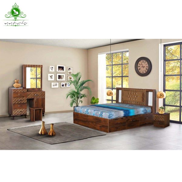 double bed arnika 3 تخت خواب دو نفره باکس خور مدل آرنیکا