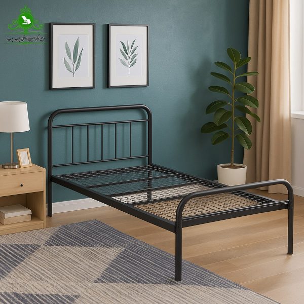 Fancy metal bed base 4-min کفی تخت خواب یک نفره فلزی مدل فنسی (توری)