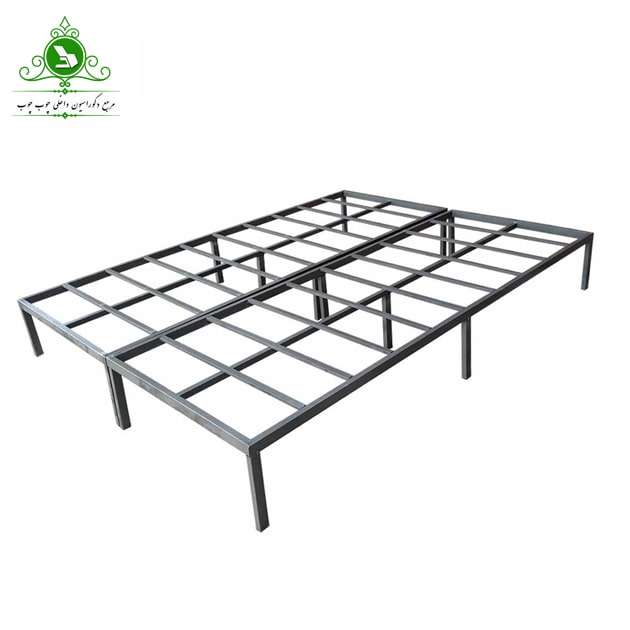 کفی تخت خواب دو نفره مدل دو تکه کلاسیک-min کفی تخت دو نفره فلزی پایه دار دو تکه