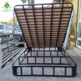 کفی تخت خواب دو نفره جکدار تمام کلاف استثنایی با ورق MDF