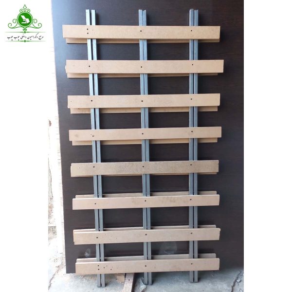 Wood and metal double bed کفی تخت خواب دو نفره چوب و فلز مشبک