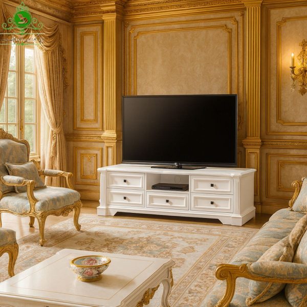 میز و تلویزیون مدل کارول
