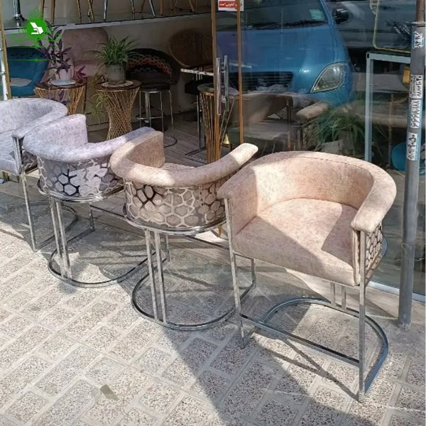 open chair stone 5-min صندلی اپن ثابت مدل سنگی کروم