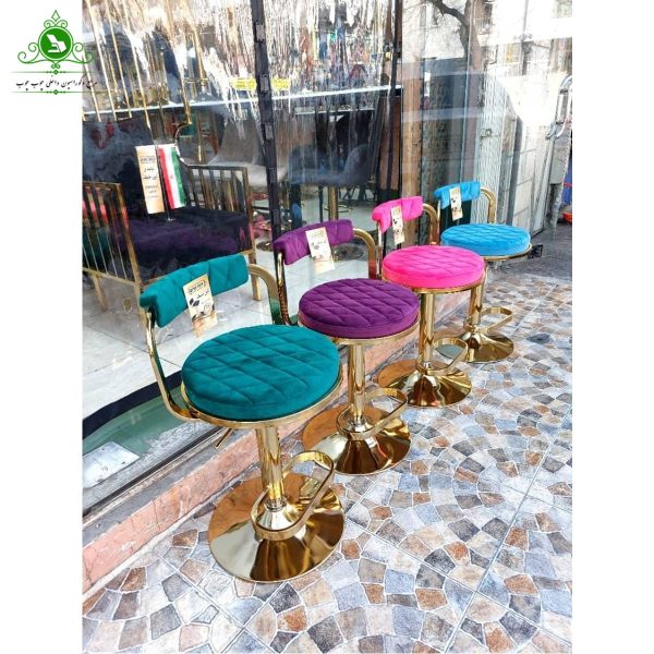 صندلی اپن جکدار مدل زیمر چستری پشتی دار طلایی