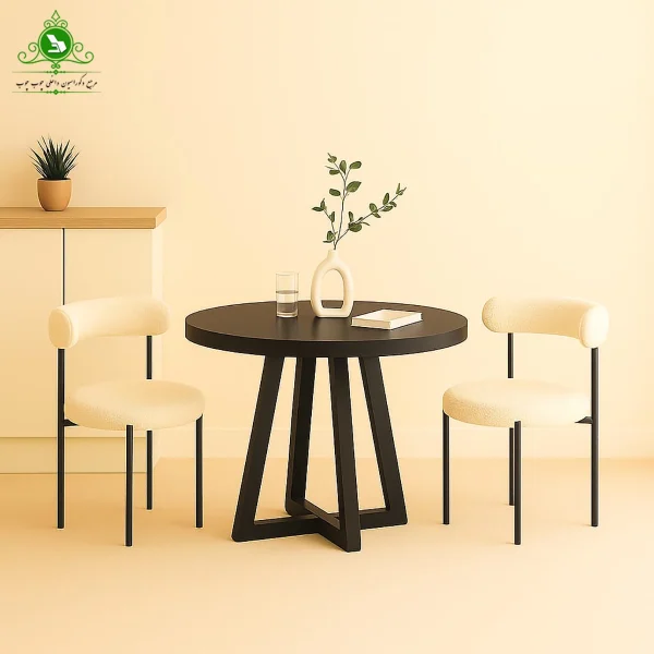 teddy-model-metal-base-dining-table (2) میز ناهارخوری پایه فلزی مدل تدی