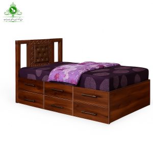 تخت خواب یک و نیم نفره باکس خور مدل آرنیکا عرض 120