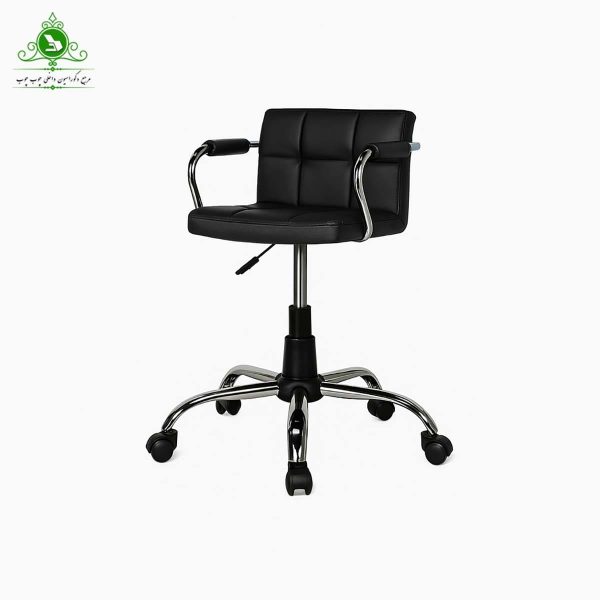 checkered-model-office-chair-with-armrests (1) صندلی اداری کارمندی مدل شطرنجی دسته دار