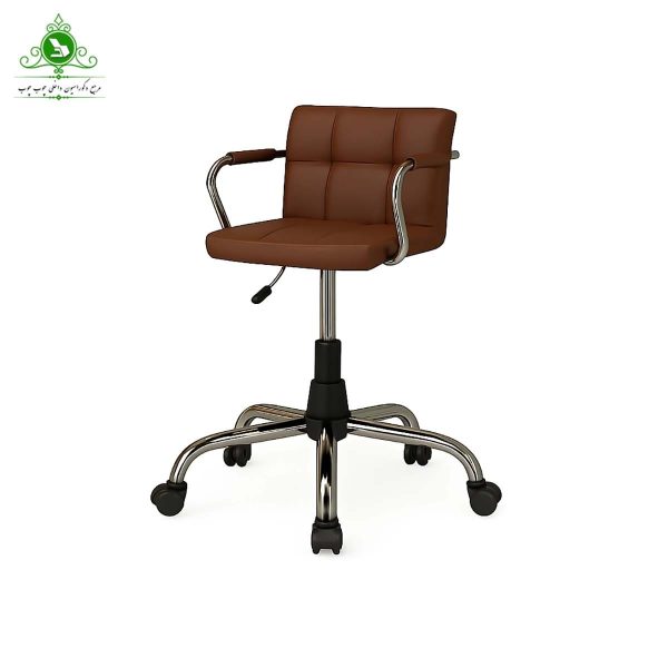 checkered-model-office-chair-with-armrests (6) صندلی اداری کارمندی مدل شطرنجی دسته دار