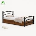 تخت خواب یک و نیم نفره فلزی مدل نیکا عرض 120