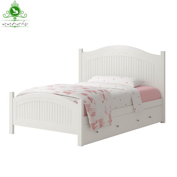 تخت خواب یک و نیم نفره MDF وکیوم مدل آرتا عرض 120