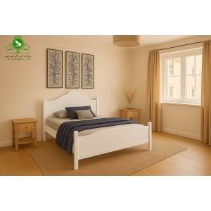 تخت خواب یک و نیم نفره MDF وکیوم مدل نازنین عرض 120