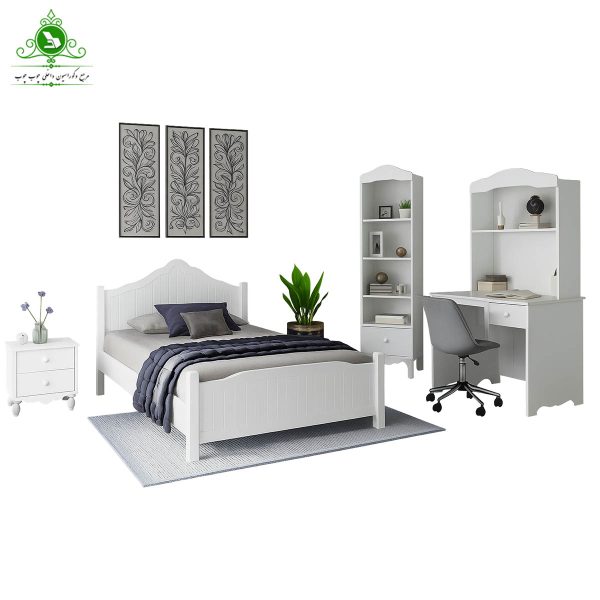 تخت خواب یک و نیم نفره MDF وکیوم مدل نازنین عرض 120