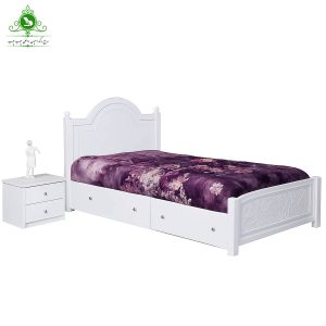 تخت خواب یک و نیم نفره MDF وکیوم مدل روژان عرض 120