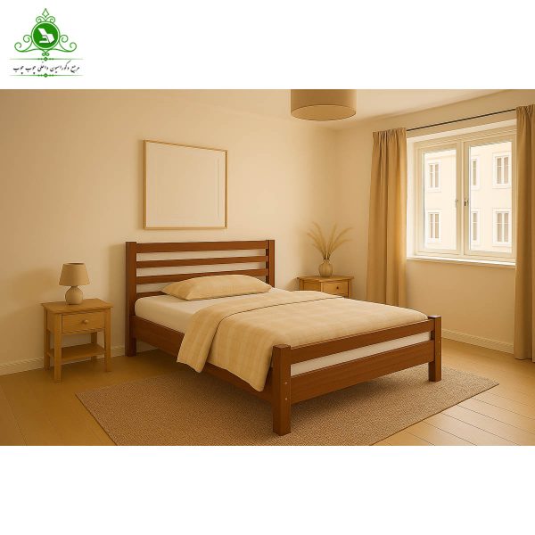تخت خواب یک و نیم نفره مدل آذین عرض 120