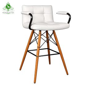 صندلی اپن مدل شطرنجی دسته دار پایه ایفلی چوبی
