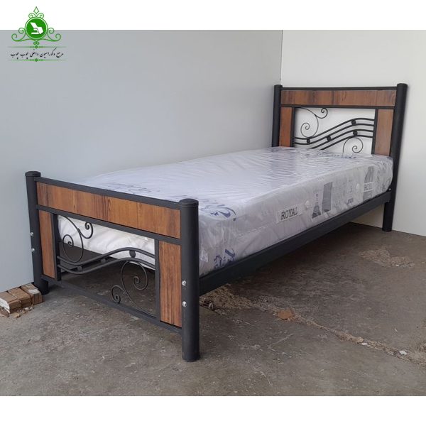 تخت خواب یک نفره مدل ملودی آنتیک طلایی
