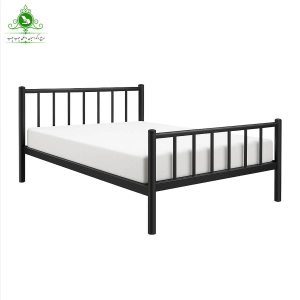 تخت خواب یک و نیم نفره فلزی فرفوژه مدل اشکان عرض 120