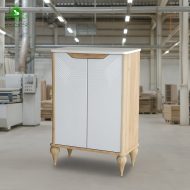 جاکفشی تمام MDF دو درب مدل سولانا آنتیک سفید