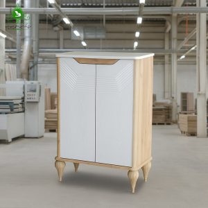 جاکفشی تمام MDF دو درب مدل سولانا آنتیک سفید
