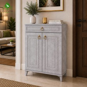 جاکفشی دو درب MDF وکیوم مدل زنجیری رنگ ابروبادی