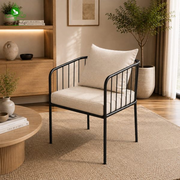 dining chair helia 5 صندلی فست فودی مدل هلیا رنگ کرم روشن